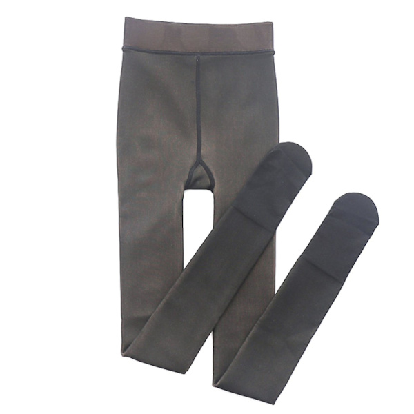 Passer til 50-80kg Kvinders Vinter Fleece Tykke Leggings, Body-in-one Bukser, Vægt 80g, Sort