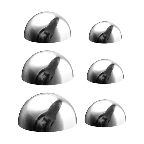6 kpl Puutarhapalloja Ulkokäyttöön Teräksiset Puutarhapallot Heijastavat Puolipallot Metalliset Puutarhapallot Hopea 15x1