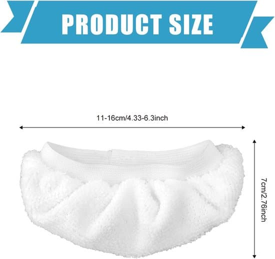 Steam Cleaner Replacement Pads, 15-Pack Washable Reusable Microfiber Cloths, Universal Fit For Handheld Steam Cleaners, White