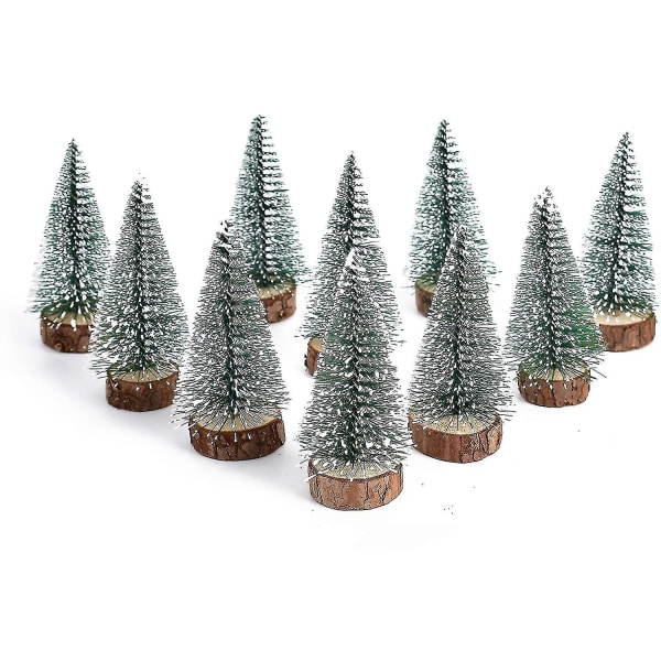 Mini Snøfrostede Trær Mini Juletrær Plast Vinter Snøpynt Bordtrær For Høytidsfest DIY Romdekor Hjem Bord Topp Jul