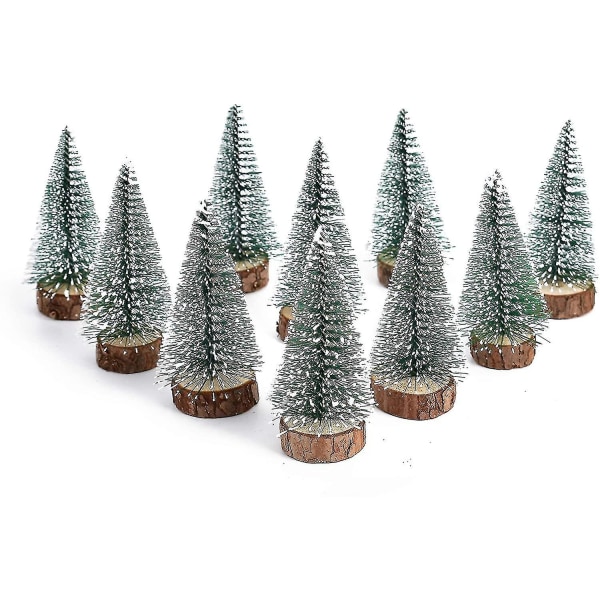 Mini Snow Frost Trees Mini Christmas Tree Plastic Winter Snow Ornaments Tabletop Trees For Holiday Party Diy Room Decor Home Table Top Christmas