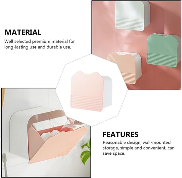 Storage Box with Snap Lid and Conveniently Sealed Lid, Wall-Mounted, Space-Saving, in PS Material