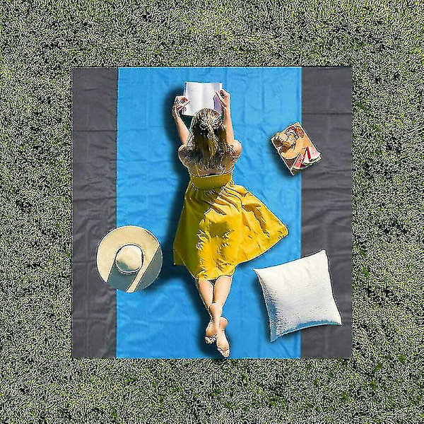 1 stk Lett Sandfri Strandmatte Vanntett Foldbar Matte For Camping Utendørsaktivitet