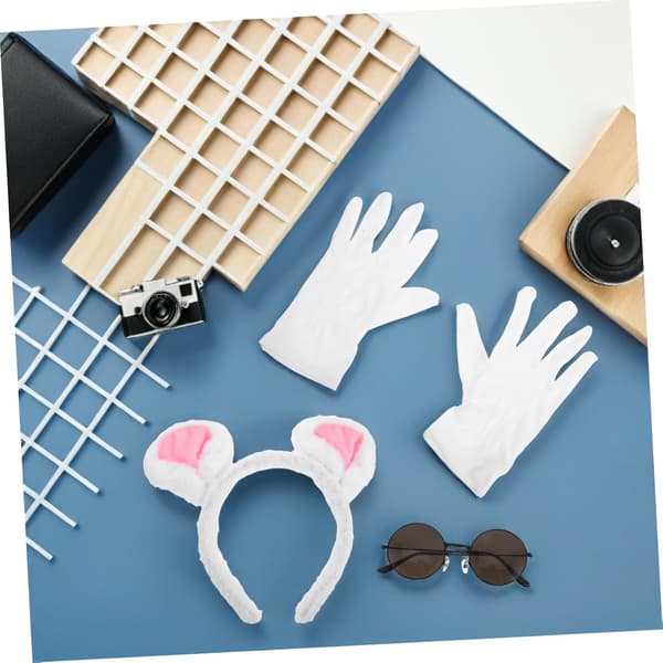 Adult Mouse Ears Accessory Set Headband and Gloves Mouse Costume Kit
