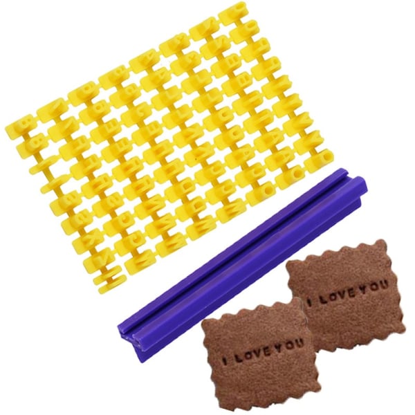 Cookiestempler, tal alfabetstempler til kagechokolade, 72 stk., BPA-fri - alfabet, tal, bogstavsymboler Biscuitfondant