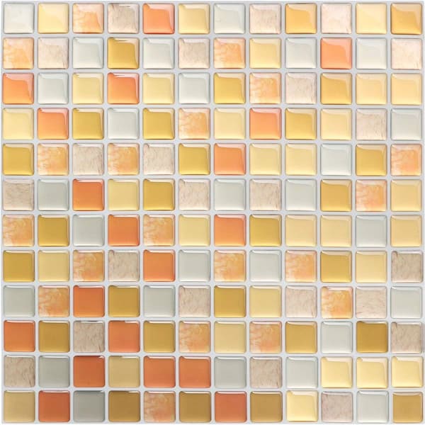 3D Mosaic Tiles Wall Sticker Waterproof Self-Adhesive Paper Tile