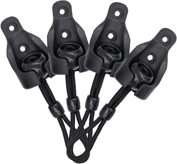 Roller Blind Spare Parts Hardware Bungee Kit and End Cap Shade Brackets for Outdoor Roller Blind Sunshade 4-pack