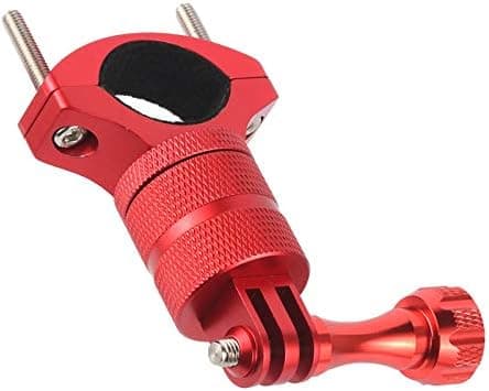 Universal Motorcycle Handlebar Mount 360 Degree Rotation Metal Camera Mount Compatible with Action Cameras