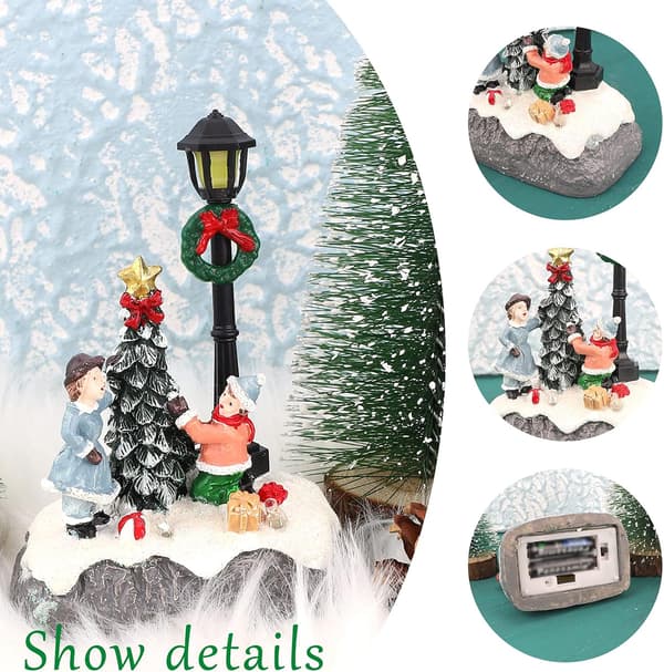 Light Up LED Christmas Scene Small Christmas Tree Scene Small Res