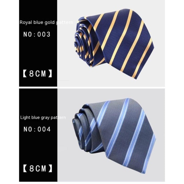 Affärskläder, 8 cm slips, handslips för män, professionell svart twill N013, ett stycke