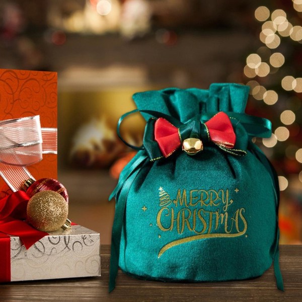 Julklappspåsar bra för julfesten, julklappsdockor, julklappsgodispåsar, söta julpåsar Gröna Green