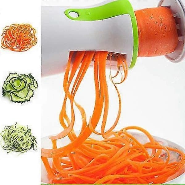 HA~Salatelskerens Spiral Slicer 2 Blad Håndholdt Og Kompakt