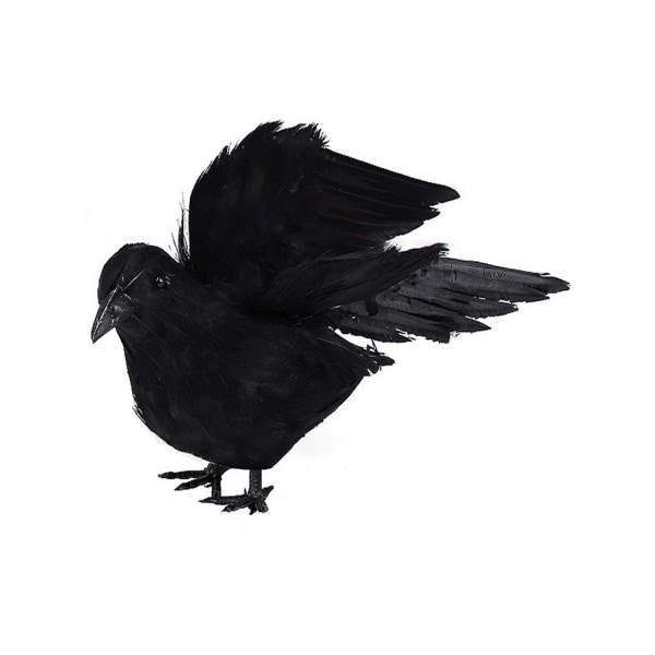 Simuleret realistisk sort fjerkråge kunstig fugl kråge Halloween dekoration hjem fest rekvisitter Style C