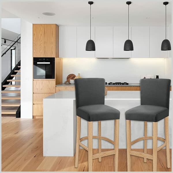 Bar Stool Cover, Removable Stretchable Washable Short Swivel Chair Backrest Bar Stool Protector