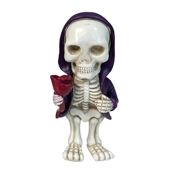 Halloween-skjelettdukkepynt Hjemmekontor Harpikshåndverk Lag Dekorasjon GavepyntB