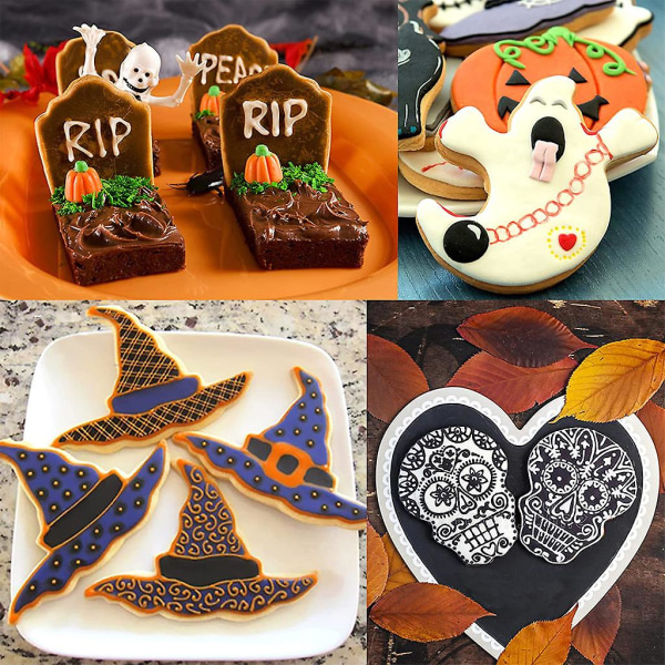 Halloween-inspirerade kakformar - Set med kak- och fudgeformar, Typ E