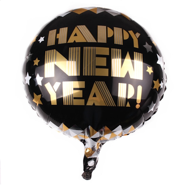 Gott Nytt År Ballonger Set - Pack om 5 | Nyårsafton Ballonger, Gott Nytt År Dekorationer 2025 | Nyårsafton Festtillbehör