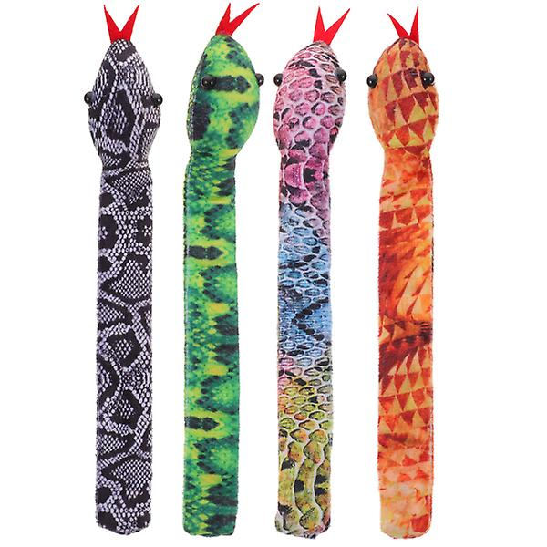 4-pack Slap Armband Leksak Fylld Orm Armband Slap Armband Småbarn Slap Armband Djungelparty Favorit