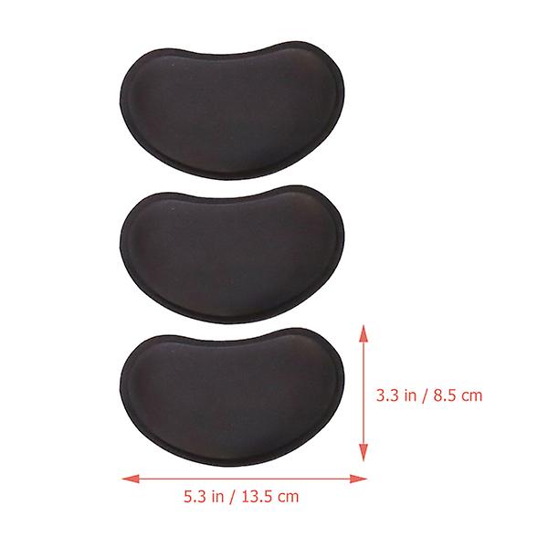 3 stk Ergonomisk Håndleddstøtte for Datamaskin Tastatur Håndledds Pute Skrive Tastatur Håndledds Pute Minne Svamp Håndleddstøtte Svart 13.5X8.5X2CM Black 13.5X8.5X2CM