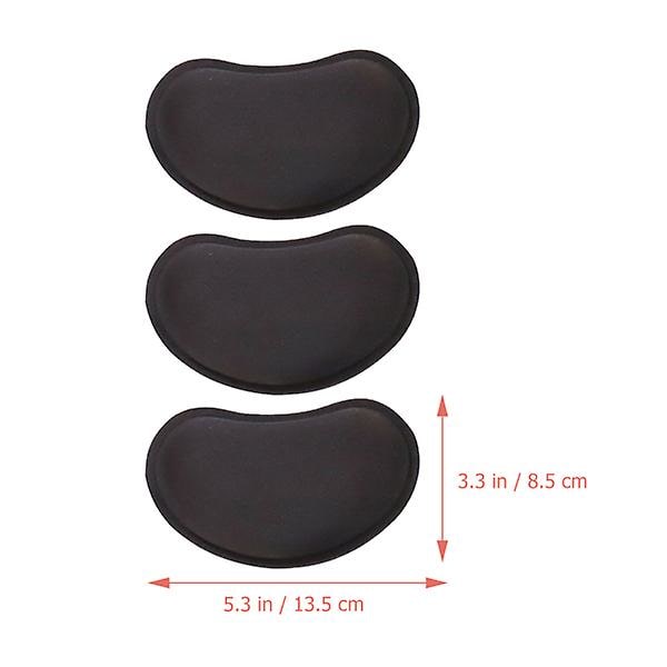 3 stk. Ergonomisk Håndledsstøtte til Tastatur Håndleds pude Tastatur Håndleds pude Hukommelsesskum Håndledsstøtte Sort 13.5X8.5X2CM