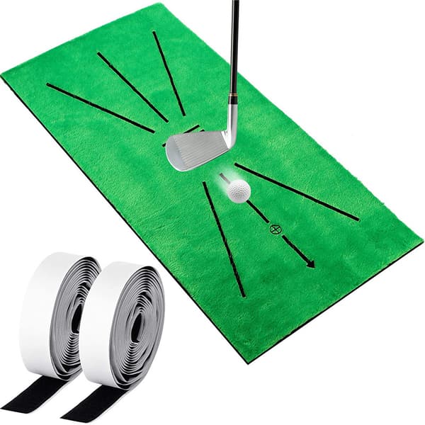Golftræningsmåtte til sving, golftræningsmåtte, slag måtte, minigolf