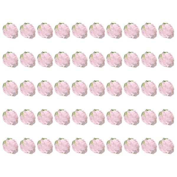 50 st Jordgubbspärlor Härlig fruktmellanlägg Lösa pärlor för smyckestillverkningRosa1.2X1.5CM Pink 1.2X1.5CM