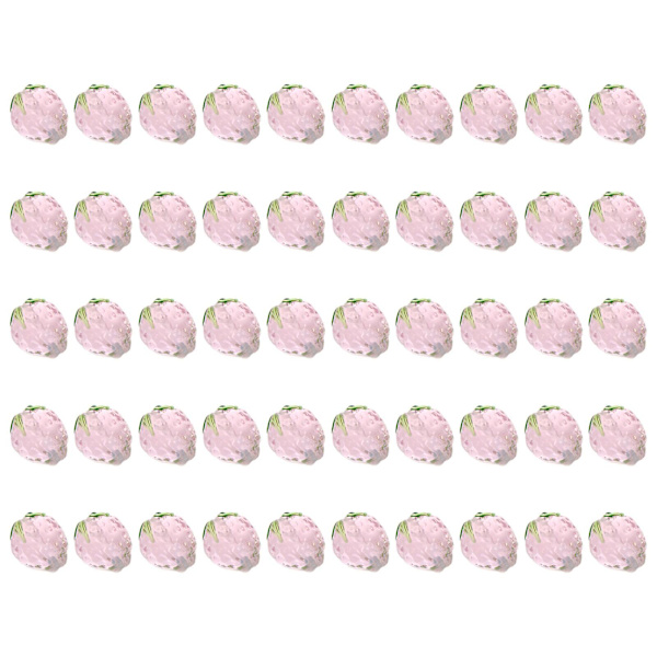 50 st Strawberry Pärlor Söta Frukt Distans Pärlor Lösa Pärlor För Smyckestillverkning Rosa 1.2X1.5CM
