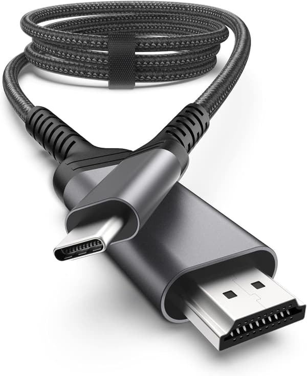 USB C til HDMI-kabel, 4K@60Hz Type C til HDMI 2.0-kabel [Thunderbol