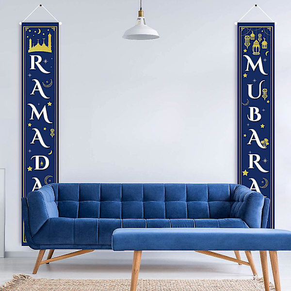 Inngangsportikk-banner med Mubarak-tekst for utendørs bruk, desember