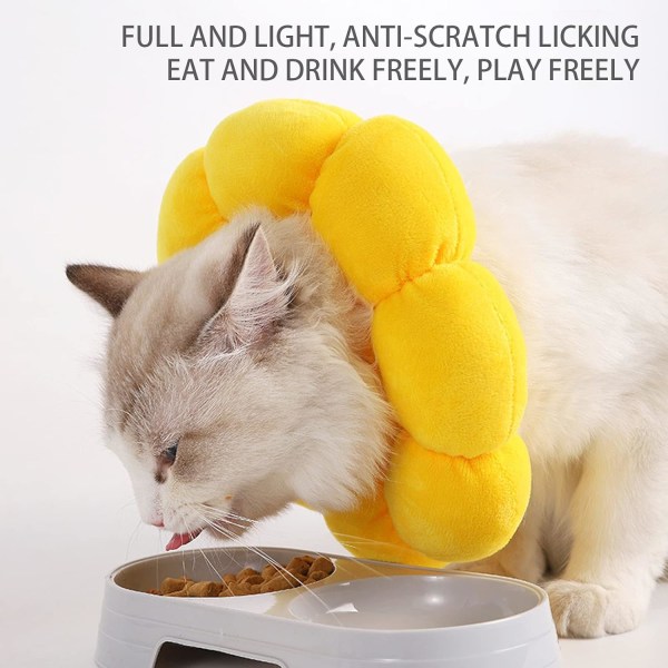 2 STK Halsbånd for katter og hunder, mykt og behagelig justerbart halsbånd for katter og valper, Anti-bittbeskyttelse, Anti Licking A