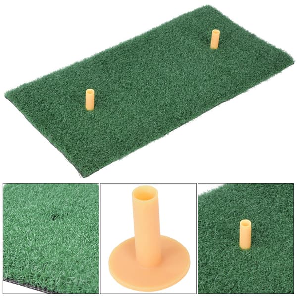 Nylon Grass SBR Lifelike Artificial Grass Foldable Golf Mat 30 x 60 cm with 2 Rubber Tees