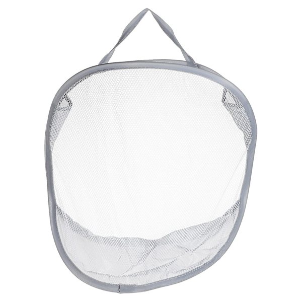 Mesh Opbevaringspose Mesh Badelegetøjs Organizer Sammenklappelig Vasketøjskurv Dør Vasketøjskurv Grå 54x31cm