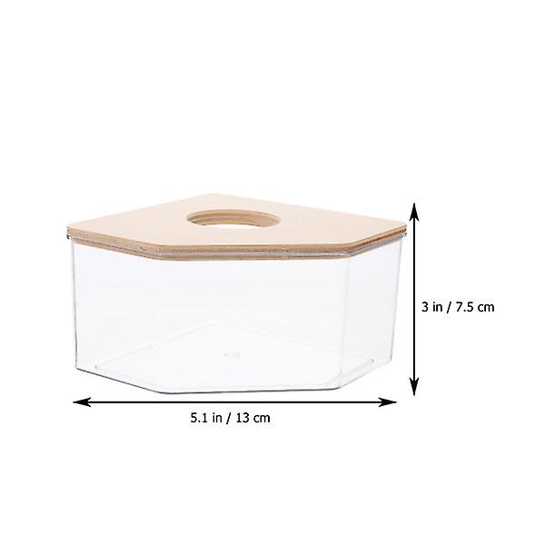 Bærbar Badekar Lille Chinchilla Badekar Hamster Badehus Genanvendeligt Hamster Badeværelse Hamsterbad 13X13X7.5CM