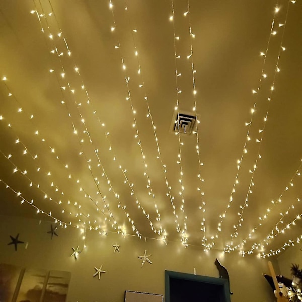 Jouluvalot Verkkojohtoiset, Ulkokäyttöön Sopivat Haltijavalot 30m 200 Led-Valojuova Liitäntämahdollisuudella Puutarhavalot Vedenkestävä Ulko- Ja Sisäkäyttöön Puutarhaan