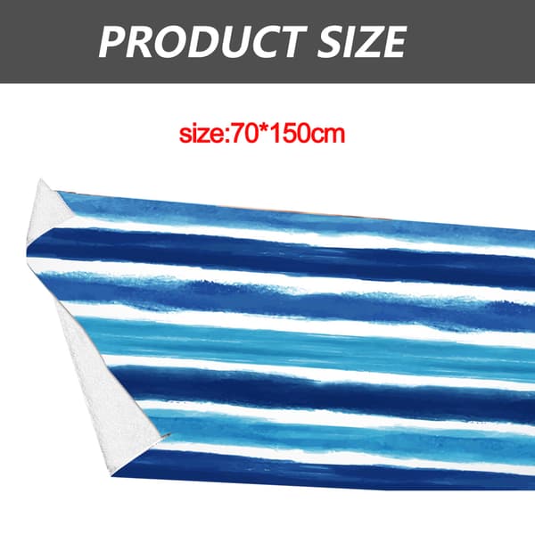 Overdimensioneret bred strandtæppe håndklæde 70*150cm Stor pool picnic