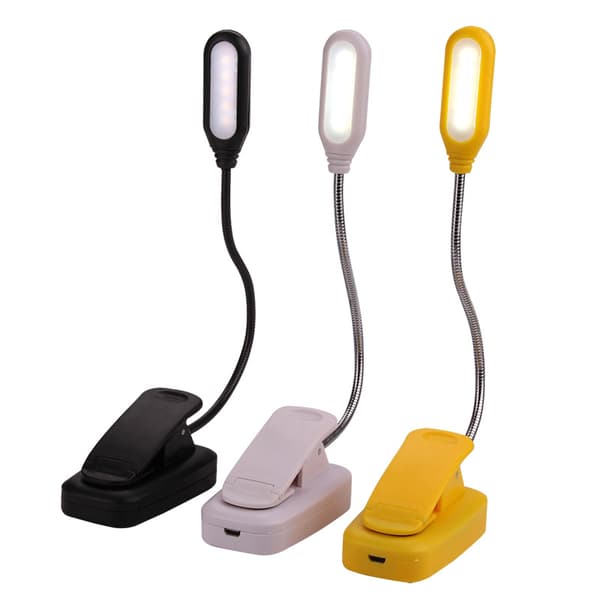 Portable LED Clip Table Lamp with Flexible Arm, Adjustable, Robust, Lightweight, Eye-Friendly, Perfect for Night Reading