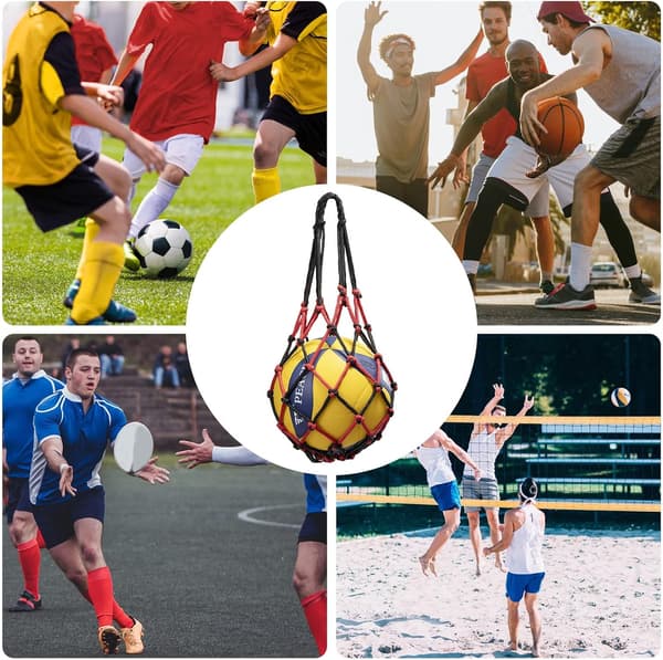 2 stk. Ballonpose Stor Net Mesh Taske til Foldbar Nylon Net Taske Opbevaring Holdbar Genanvendelig