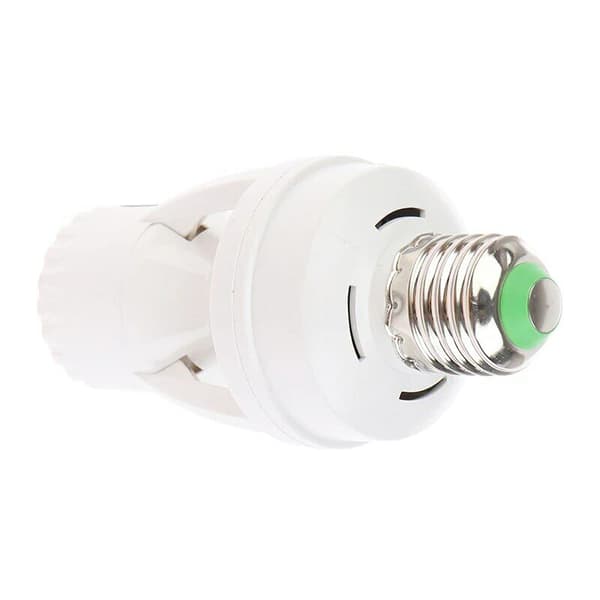 E27 110V - 220V 60W infrarød bevegelsessensor lampeholder med kontrollbryter