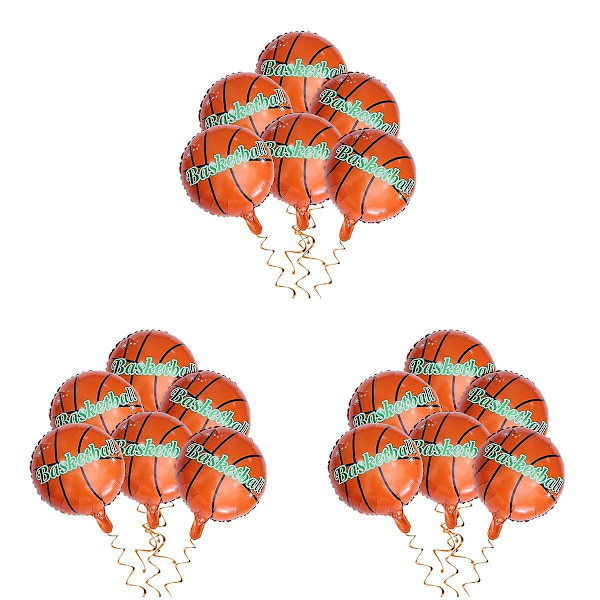 18 stk 18 tommers basketball-ballonger i aluminiumfolie, dekorative ballonger 18 pcs 6pcs