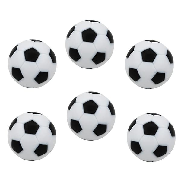 6 stk. 32 mm Bordfodbold Fodbold Foosball Bolde Udskiftning Sort
