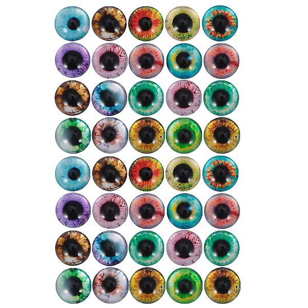 50 stk. Tegneserie Plysj Leketøy Smykker Laging Flatback Cabochons Armbånd Cabochons Dome Gems Charm Flat Back Resin Cabochons Tilfeldig Farge 1.2X0.3cm