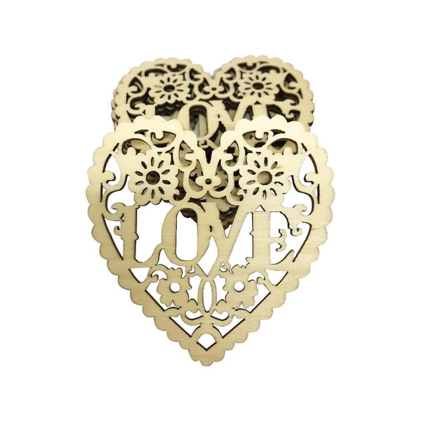 20 st Hjärta Trädekoration Hantverk Hängande hänge Ornament Cutout Kärlek Hjärta Skivor Skivor För Bröllop Alla hjärtans dag Diy20 st 20 pcs