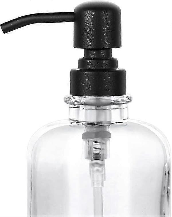 2 stk. tyk klar glasbeholder håndvaskdispenser til badeværelse 12 oz