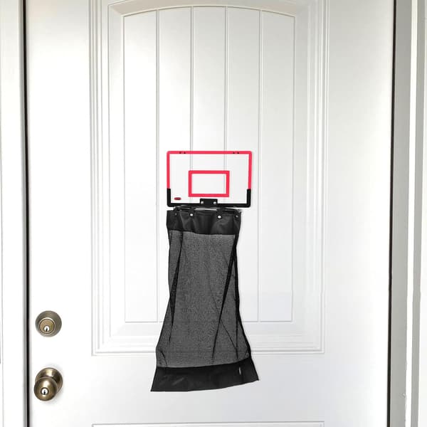 Laundry Hamper with Over-the-Door Basketball Hoop Lightweight Mesh