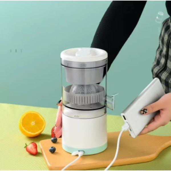 Håndfri Elektrisk Citruspresser til Appelsin, Citron, Æble, Tomat, Drue, USB-drevet, Aftagelig og Vaskbar