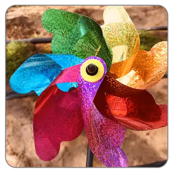 Reflekterende Vindmølle / Fugleskræmsel - 2-pak MultiColor MultiColor 55