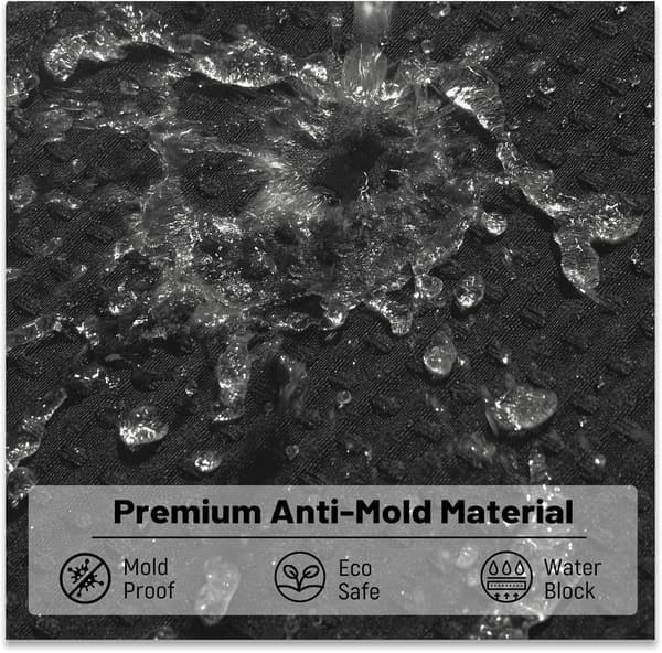 Embossed Pattern Shower Curtain - 180 x 180 cm - Waterproof, Washable, and Thick - Special Texture for Bathroom