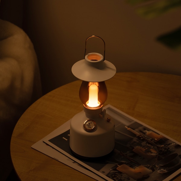 Vintage bordlampe, industriell dimbar nattlys Steampunk bordlampe lampeholder for soverom Stue Hjem Art Display