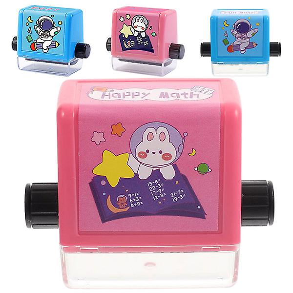 4 Sett Matematikk Rulle Stempel Lærings Stempel Matematikk Øvelse Rulle Stempel For Lærere Skole Assortert Farge Assorted Color 4.8X4.5CM