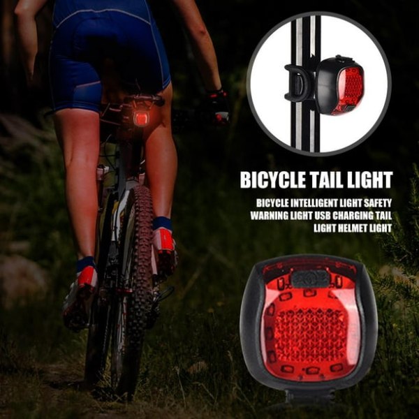 LED cykelbaglygte Vandtæt genopladeligt cykelsædelys